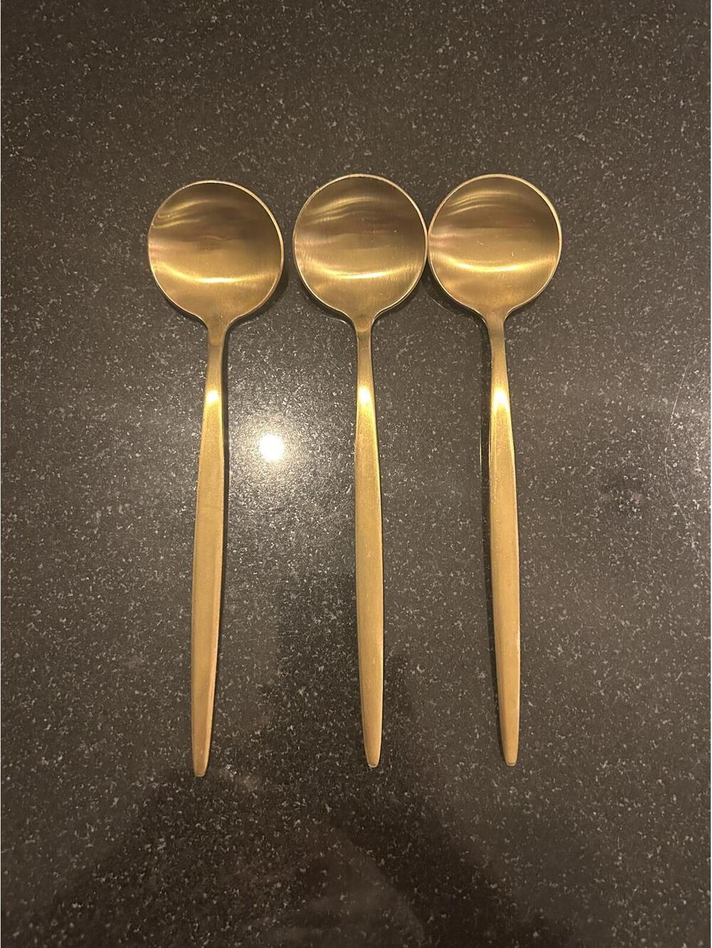 Cutipol Moon Matte Gold Flatware Spoon